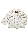 M&Co Baby Boys Long Sleeve Button Down Classic Collar Sausage Dog Print Bow Tie Detail Shirt Cream 12/18 Mnth