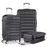 koffer sets online bestellen ✅ MEHR SICHERHEIT DURCH TSA SCHLOSS: Der Koffer hat ein eingebautes TSA Nummern-Schloss, in dem die Reißverschluss-Zipper eingeschoben werden. So kann niemand ohne Wissen der Zahlenkombination den Koffer öffnen und Ihr Inhalt ist rundum geschützt.