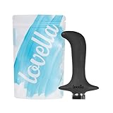 Lovella Anal Vibrator - Prostate Vibrator with Curved Shaft, Key Lock and 10 Speeds - Male Sex Toy for Anal Play, Rechargeable and Waterproof- Black