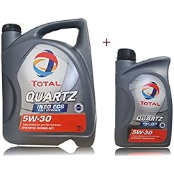 Aceite de motor TOTAL QUARTZ INEO ECS 5W30 6 litros (1x5 lts + 1x1 lt)
