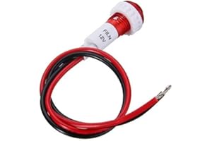 MOMOALA 12V 10Mm LED Tableau De Bord Panneau Indicateur Témoin Voyant Lumineux-Rouge