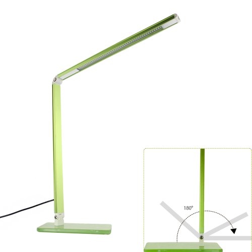 Preisvergleich Produktbild Elektasie JUMENG Mode Augenschutz Verstellbare LED Schreibtischlampe, Stufenlose Dimmung Auge 48LEDs Arbeitsleuchten Leseleuchten Klapptisch-Lampe Mit USB Jack, Hohe Lichtausbeute, Quelle Temperatur Niedrig, Gruene Energie, Gruen