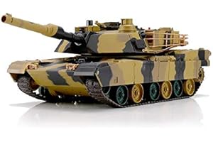 HENG LONG Tanque teledirigido 1:24 M1A2 Abrams con función de disparo BB e IR