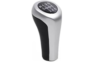 Viviance Pomo de cambio compatible con BMW 1 3 5 6 Serie E30 E32 E34 E36 E38 E39 E46 E53 E60 E61 E63 E81 E82 E83 E84 E87 E90 E91 E92 X1 X3 X5-6 velocidades Fibra blanca