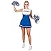 Produktbild Travelday Damen-Highschool Cheerleader-Abendkleid -Up Party Halloween-Kostüm-Ausstattung (Size S UK10-12) Blau