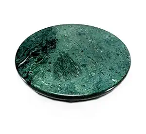 PF With Pickfully Green Marble Chakla, Ring Base Rolling Pin Board, Roti Maker (11 in)