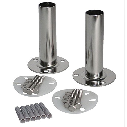 Leiterendstücke aus V2A, 2 Stück = 1 Paar Montageset