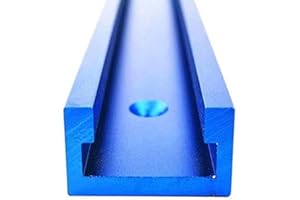 Fafeicy 2 Stück 1000mm Gehrungsschienenlehre, Blaue Aluminium-T-Schienen-T-Schlitz-Gehrungsschienenlehre Werkzeuge, Für Holzbearbeitung Frästisch, T-Schraube, schnell wirkende Klemme (1000MM*2)