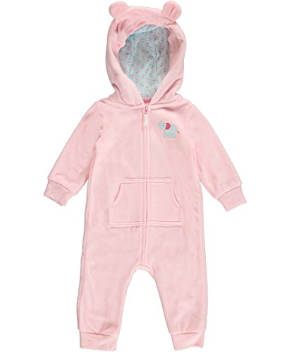 Carter's Baby Girls' "Rosy Day" Fleece Coverall - pink, 6 months
