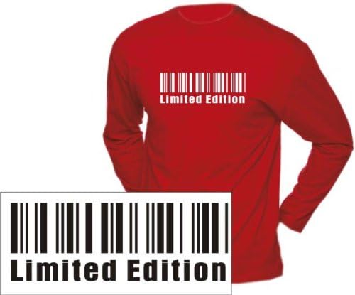 Limited Edition Long Sleeve T-Shirt With Print Barcode/Available in Sizes S, M, L, XL, XXL and in 5 Colours Red red Size:L