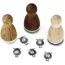 Stemplino Midistempel Motiv Herta Huhn – 18mm Durchmesser, Holzstempel Für Kinder & Bastler