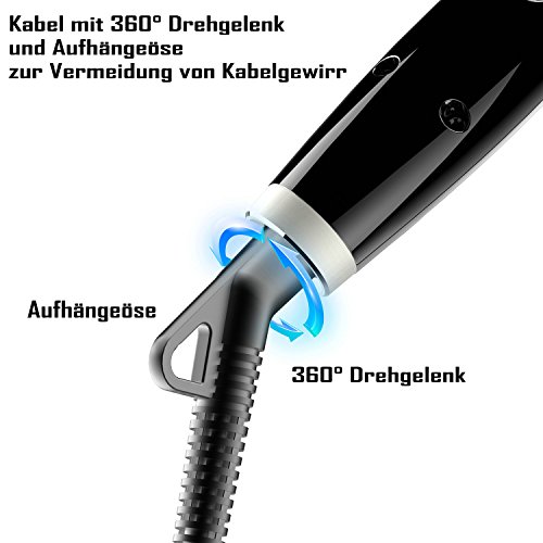 Auxent Ionen Glättungsbürste, Keramik Haarglätter Bürste mit Schnellaufheizung, Universalspannung und Abschaltautomatik, Glättbürste zum Glätten Von Locken, Glätteisen Bürste für Glattes und Geschmeidig Glänzendes Haarstyling - 7