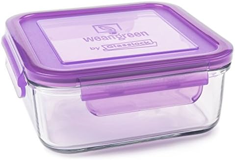 Wean Green Meal Cube Glass Food Container (Grape)