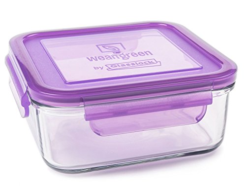 Wean Green Meal Cube Glass Food Container (Grape)