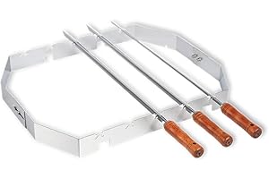 MOESTA-BBQ 10256 Churrasco BBQ Set für Smokin' PizzaRing - Bratspieß-Mangal-Aufsatz für Kugelgrill - 60cm Durchmesser