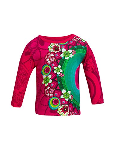 Desigual Baby-Girls Rosa Long Sleeve T-Shirt, Virtual Pink, 9-12 Months (Manufacturer Size:12 Months)