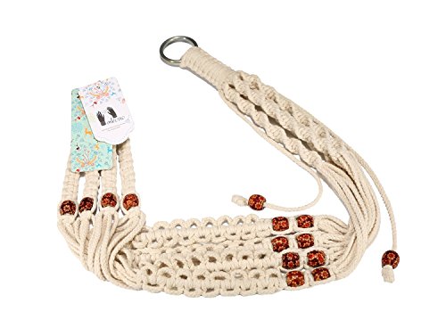 Mkono Pflanzen Makramee Blumenampel innen Außen Hängeampel Hängender aus Jute 4 Baumwolle 90cm (Blumentopf ist nicht enthalten) - 4