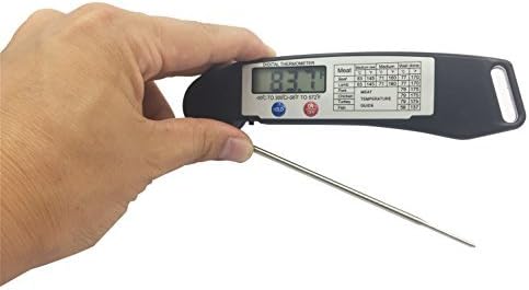 HuiSmart Instant Read Thermometer Super Fast Digital Electronic Food Thermometer Cooking Thermometer Barbecue Meat Thermometer with Collapsible Internal Probe