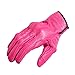 Produktbild M-TK Handschuhe Motorrad Frauen Reiten Leder Touchscreen Rutschfeste Drop Proof für Radfahren Jagd Wandern Klettern Outdoor Sports Gear,Pink,XL