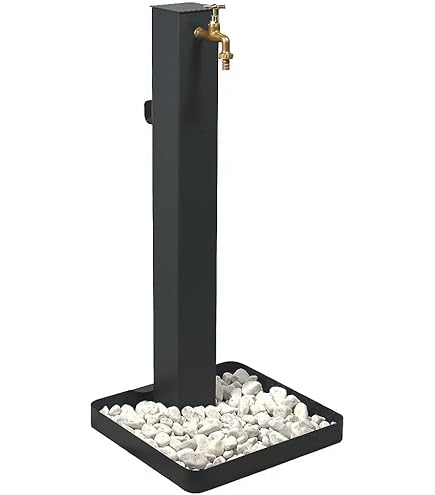 Fontana Da Giardino In Metallo Con Base Cemento - Modello BEL-FER 42/QVR, Colore Tortora - Foto 4