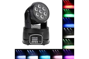 Docooler RGBW 4in1 LED Stadiums Effekt/Bewegliches Hauptlicht, Wash Beleuchtung, DMX512 9/14 Kanal f¨¹r DJ Verein Disco Stadiums Partei Beleuchtung, 7 LEDs 70W