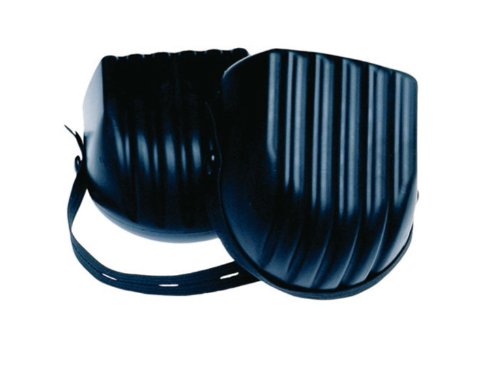 Preisvergleich Produktbild Knieschoner, schwarz aus Polyurethan Schalenform, mit Elastik-Bändern