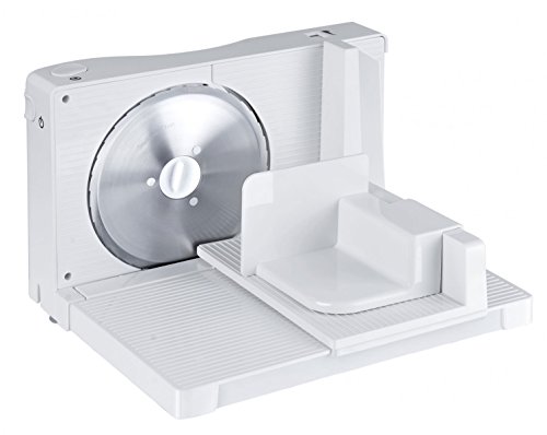 Allesschneider für Linkshänder Wellinschliffmesser klappbar Brotschneidemaschine Brotmaschine weiß - 4