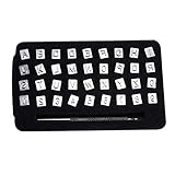 Material: acero TOOGOO Talla De Cuero Sello Letras Alfabeto Numero Logo Sello Hecho A Mano Diy Durable Herramienta 6Mm