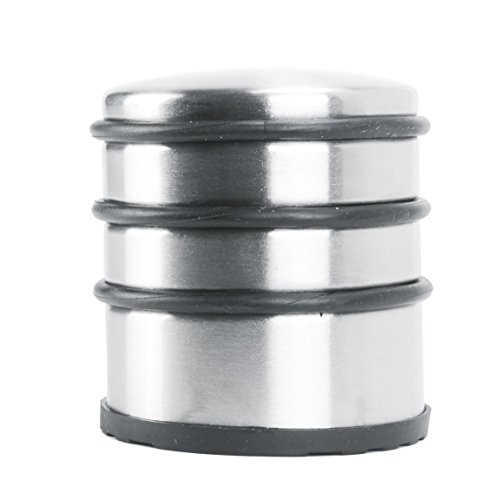 Oxid7 Türstopper Extra GROß + SCHWER ca. 9x9cm im Durchmesser + 1,2kg schwer Edelstahl- Türpuffer 7,5cm Höhe Tür Halter für schwere Türen – 1 Stück - 2