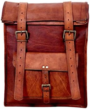 Imperial Vintage Leather Backpack 20" x 14" For Travelling Laptop School Collage Trekking Backpack Day pack Bag