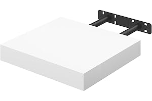 ‎WOLTU WOLTU Wandregal Wandboard Bücherregal Regale für Deko Wandablagen aus MDF Holz,Hängeregal Weiss,25x22.9x3.8cm,RG9365ws