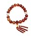 Price comparison product image Car SUV Dashboard Buddhism Prayer Beads Crafts Decoration For Vehicle Truck Home Office, 18 Arhat Pattern Carving Blessing Peace , Red
