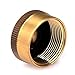 Produktbild JohnJohnsen Tappo serbatoio in ottone solido 1 lb serbatoio bombola di Gas propano proteggere tappo sigillato per fornello da campeggio all'aperto cottura universale (Giallo)
