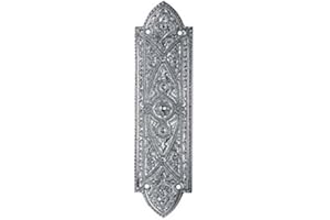 EUROART Brass Art Style/Various Designed Fingerplate, Push Plate in Polished Chrome/Satin Nickel (Demas – 260x70mm, Polished Chrome) Ideal for Both Classic and Contemporary interiors,