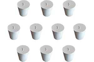 HeyWin Labor-Gummistopfen, Rohrstopfen werden zum Versiegeln von Ballonflaschen, konischen Fläschchen usw. verwendet (10, 3#)