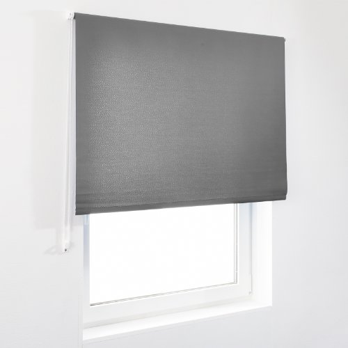 casa pura® Sichtschutzrollo – lichtdurchlässig – in neun Größen | Grau | 120x150cm - 2