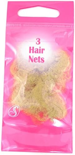 Serenade - 3 Fine Mesh Elasticated Hair Nets (Blonde)