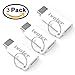 Produktbild iVoler USB C auf Micro USB Adapter mit Schlüsselring, [3 Stück] USB Type-C zu Micro-USB Konverter Kompatibel für Samsung, Huawei, Xiaomi und andere Type-C Unterstützte Geräte - Weiß