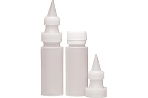 ‎SWEETLY DOES IT KitchenCraft Sweetly Does It Kuchen Deko mit Tüllen, zuckerguss Spritzflaschen zum Drücken, Spritzbeutel und Tüllen, Genaue Schriftzüge mit dem Spritztüllen Set, Kunststoff, 70 ml, 2er-Set