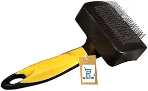 The DDS Store Self Cleaning Slicker Brush ? Gently Removes Loose Undercoat, Mats and Tangled Hair ? Your Dog or Cat Will Love Being Brushed with The Grooming Brush