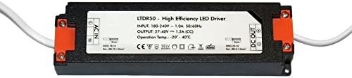 Ledtek LDSMODDR50 LED Non-Dimmable Driver for Ldsmod50.60.Slim Panel Light, Plastic, Black, 50 W