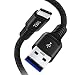 Produktbild ULTRICS USB C Kabel 2M, Typ C auf USB 3.0 Nylon geflochtenes Ladekabel, Schnell Sync Datenkabel Kompatibel mit Samsung Galaxy S10/ S9/ S8 Plus, Note 9/8, Sony Xperia, LG, HTC, Pixel - Schwarz