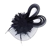 Genero: Mujer QEERT Sombrero 2019 Mesh Lace Feather Heart Hair Clips Horquilla para Mujeres Niñas Wedding Party Cocktail Headwear