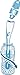 NUK Twist 10256372 Flat Brush for Thorough and Gentle Cleaning of Baby Bottles with Teat Brush, Colour Cannot Be Selected