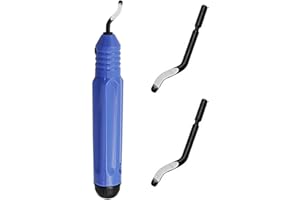 LYITZW 1 jeu Outil D'ébavurage Avec 2 morceaux De Lames D'Ébavurage En Metal À Lamain pour Imprimantes 3D,Main Outil D'Ébavurage Pour Plastique,Bois et Acier Inoxydable