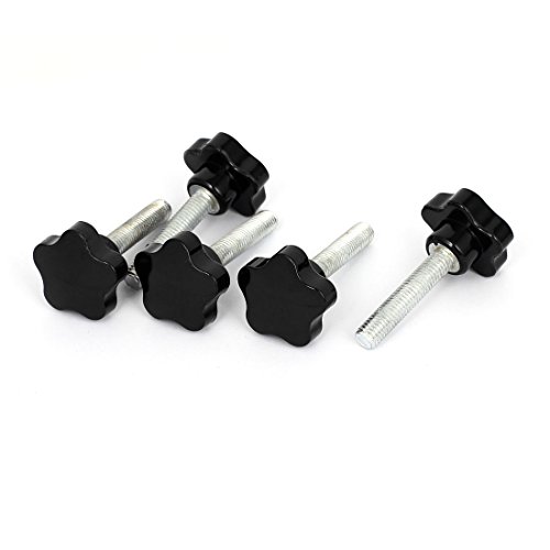 Sourcingmap® M10 x 50 mm Gewinde 40 mm Dia Star Kopf Schraube aufspannung Regler Griff 5 x