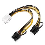 Aussenlänge: 30cm PC24 Shop & Service Y-Kabel 1x 6pin PCIe Anschluss (Buchse) auf 2X 6+2pin PCIe Anschluss (Stecker)