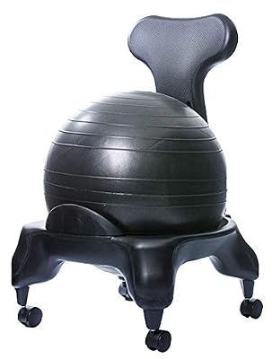 Tonic Chair Originale Noir Chaise avec Ballon Exercice Fitness Dos Abdominaux