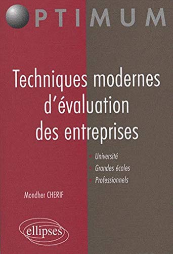 Télécharger Techniques modernes d'évaluation des entreprises Livre eBook France