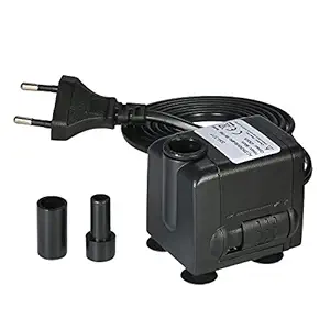 Decdeal 450L/H 6W Submersible Water Pump for Aquarium Tabletop Fountains Pond Water Gardens and Hydroponic Systems with 2 Nozzles AC220-240V